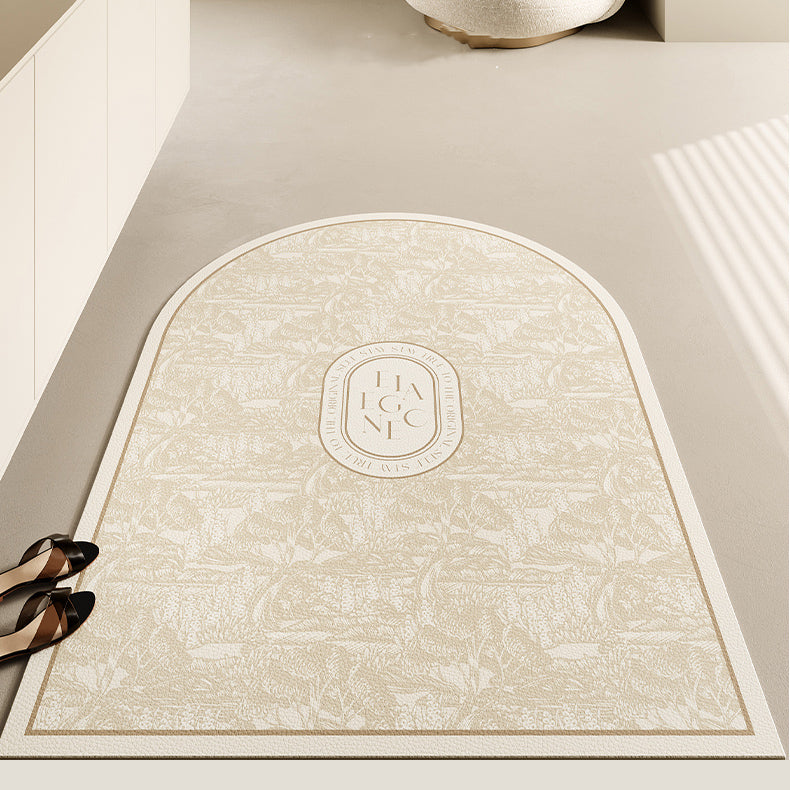 beige elegance logo door mat