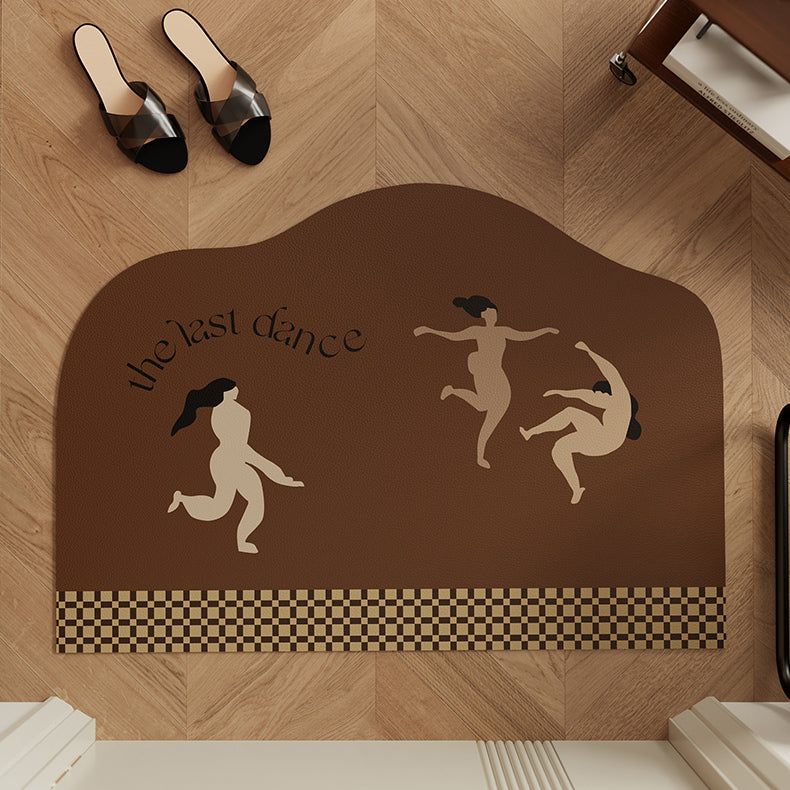 the last dance brown door mat