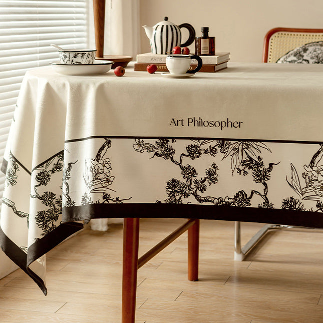 art philosopher logo table cloth