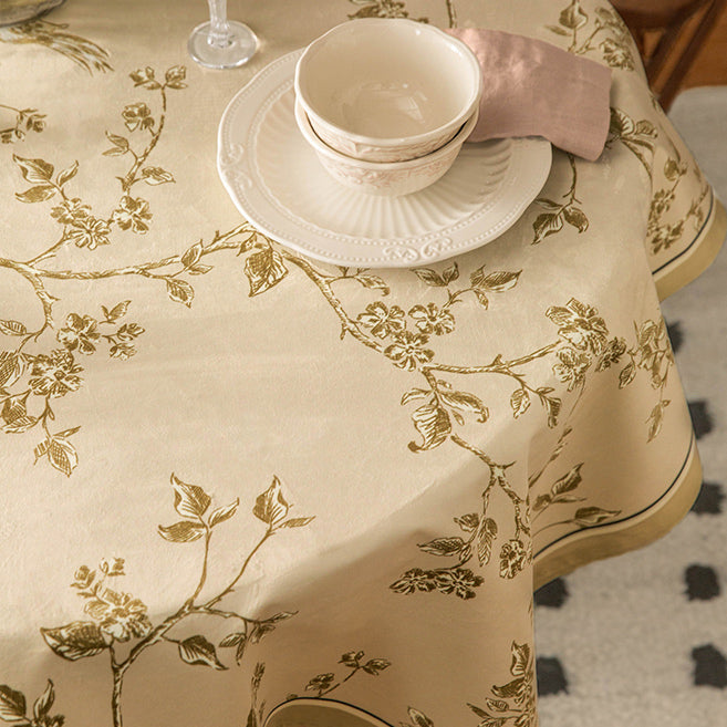 south wood beige table cloth