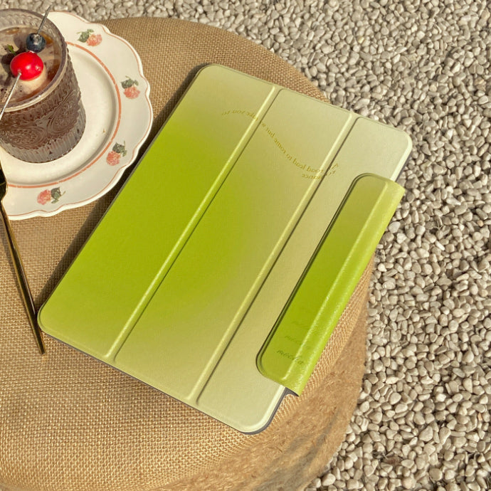 gradation green iPad case