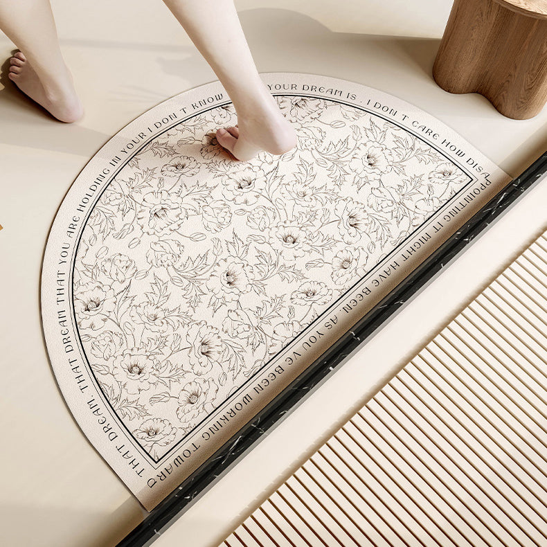 monotone dream simple flower small door mat