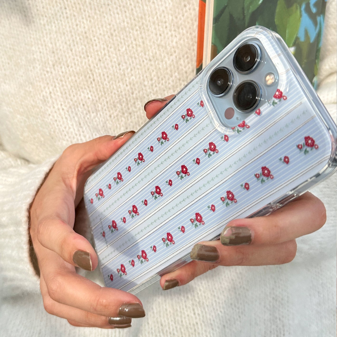 retro flower tape iPhone case