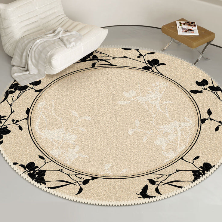 7design gray nature round carpet