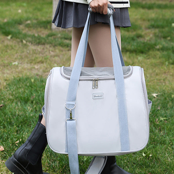 3color mesh boston bag