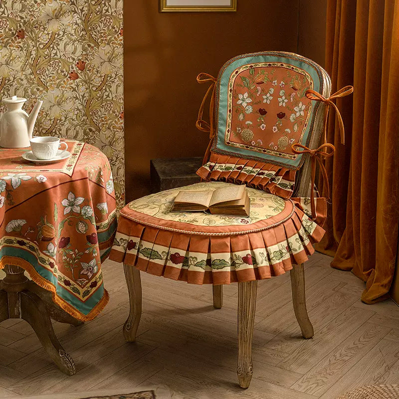 bright floral chair cover & cushion