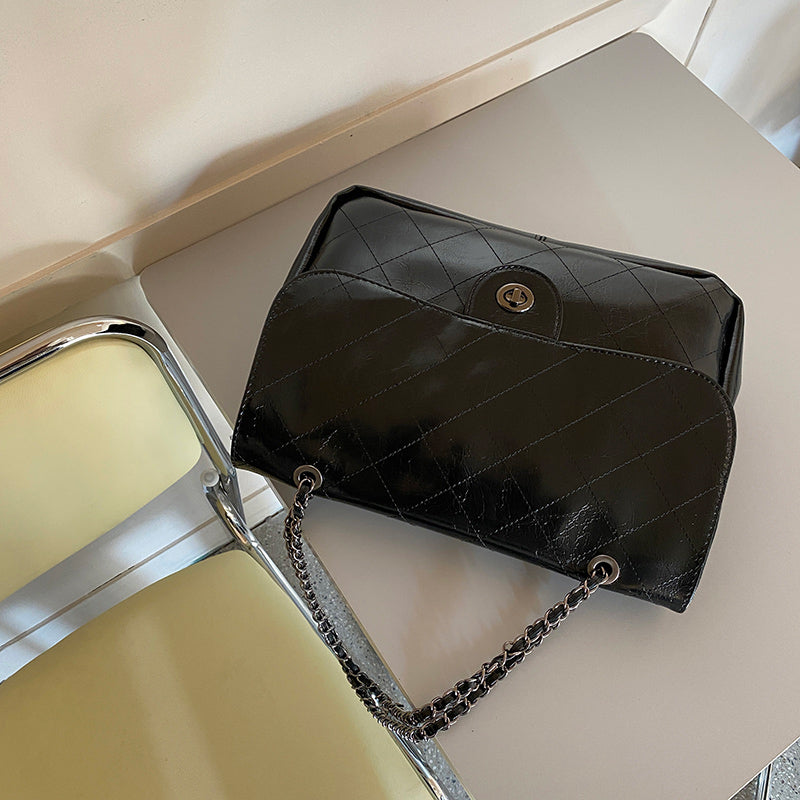 3color diamond stitch bag