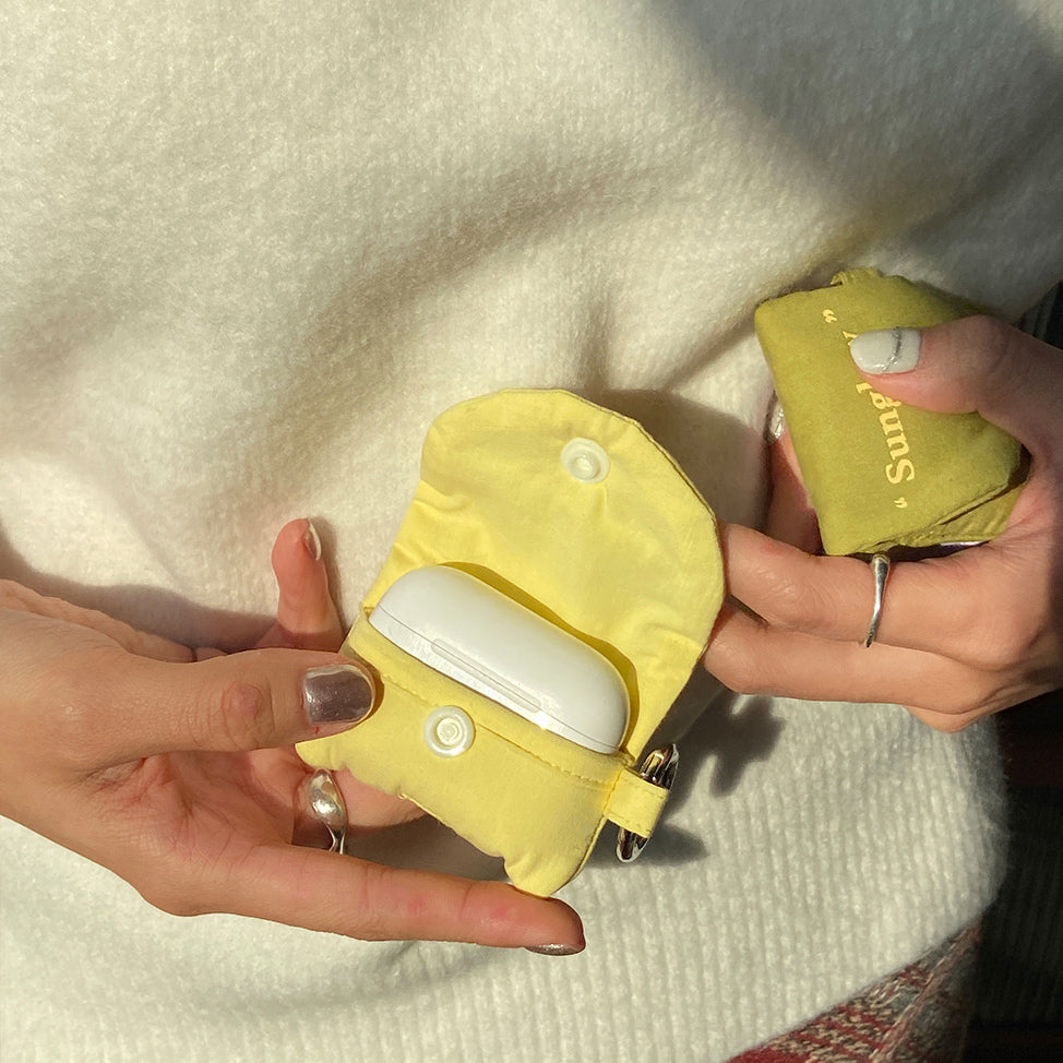 3color snap Airpods case bag