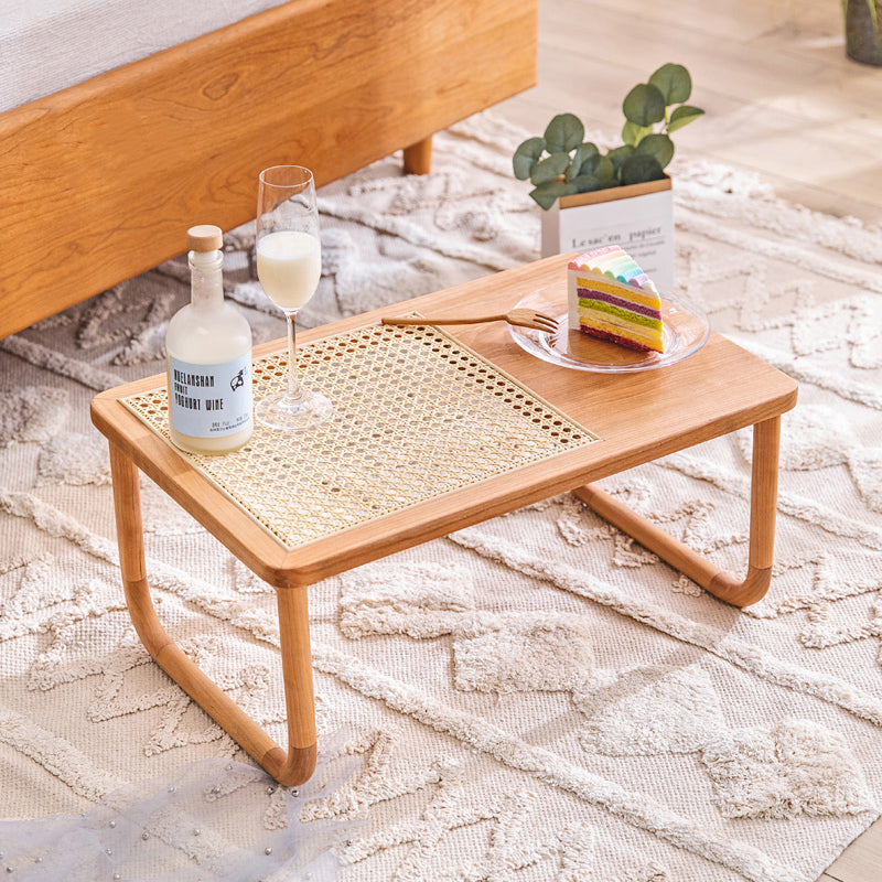 3color wood rattan mini table