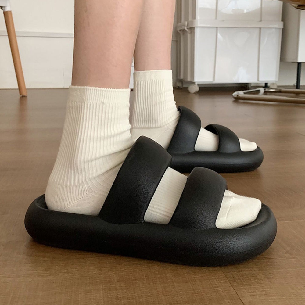 3color double rubber roomshoes