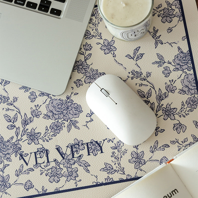 2color french flower velvety place mat