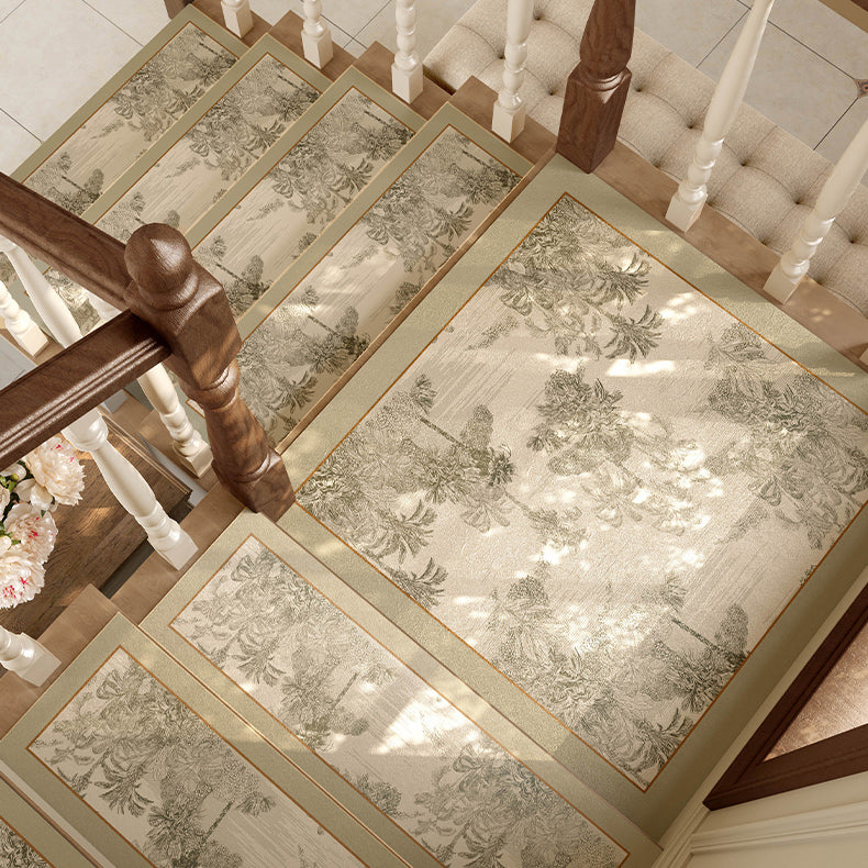 green tropical step mat