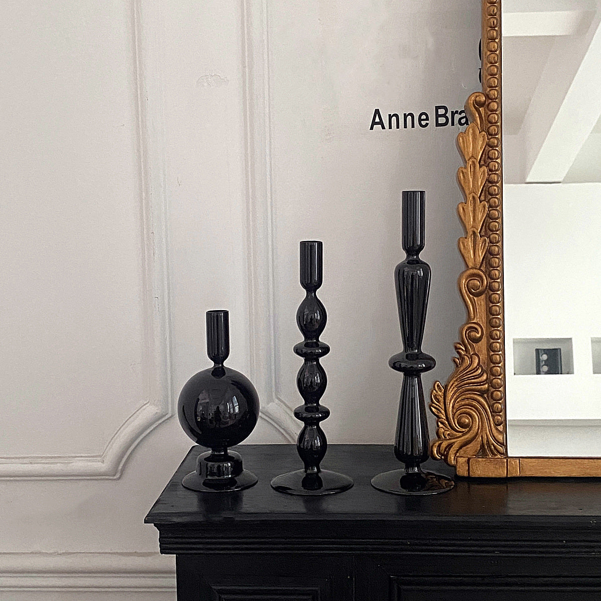 5design black candlestick