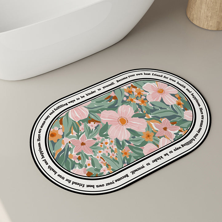 5design brilliant flower bath mat