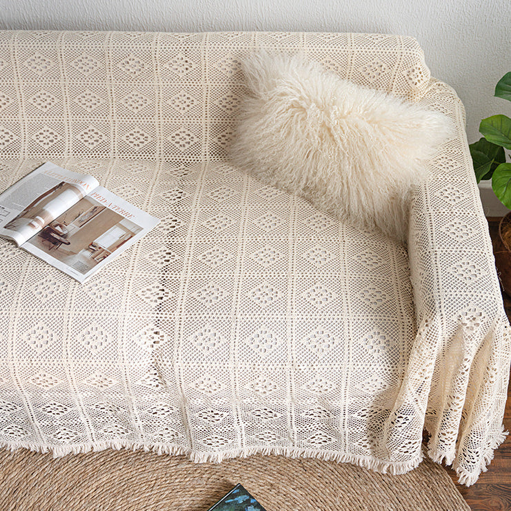 white lace net sofa cover