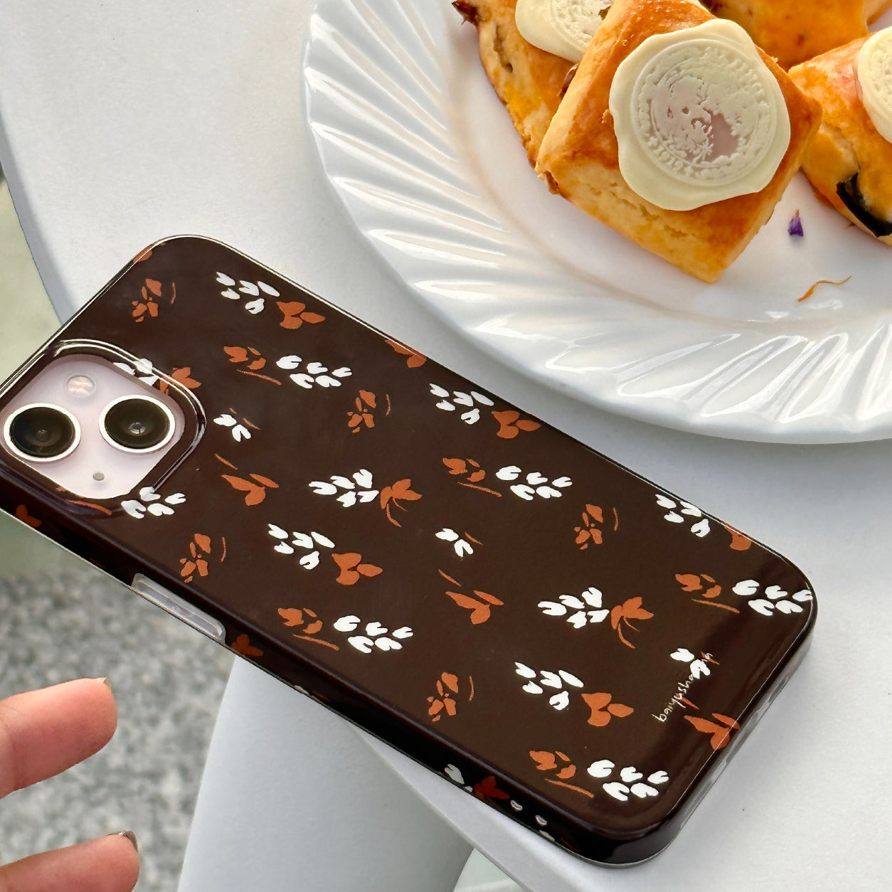 brown leaf iPhone case