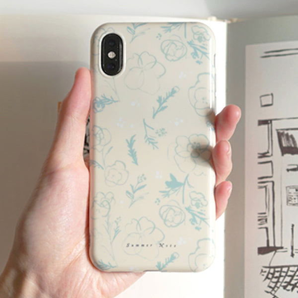 feminine blue flower iPhone case