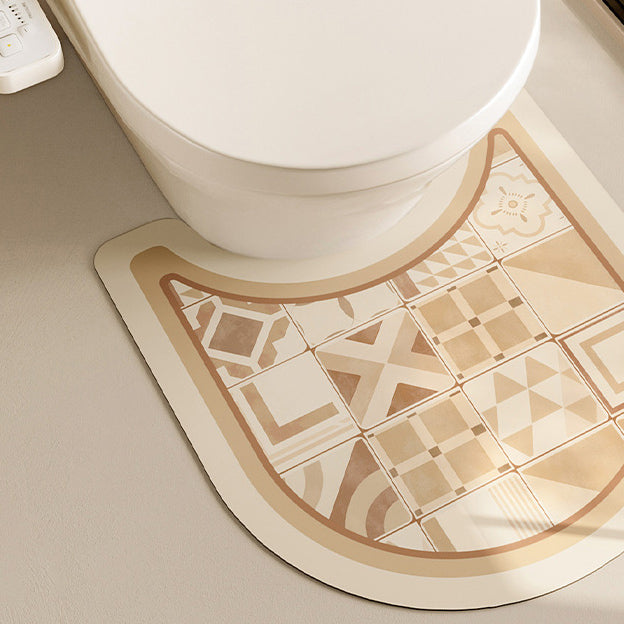 brown mexico tile toilet mat