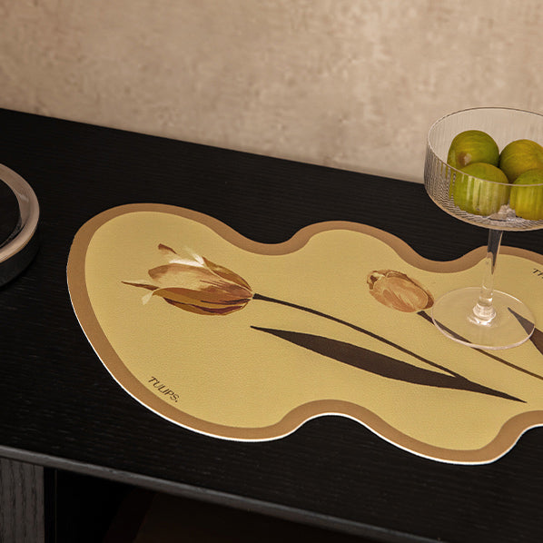 art mustard tulip place mat