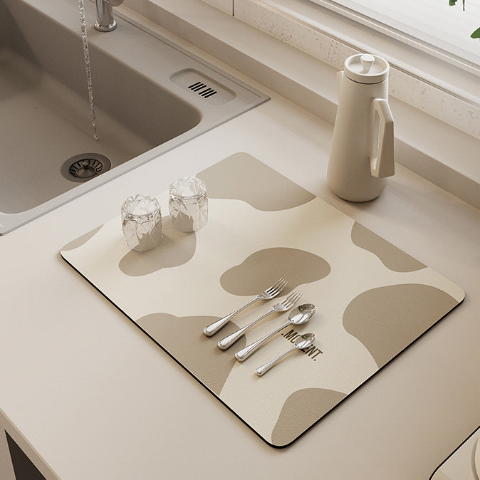 3color cow pattern sink mat
