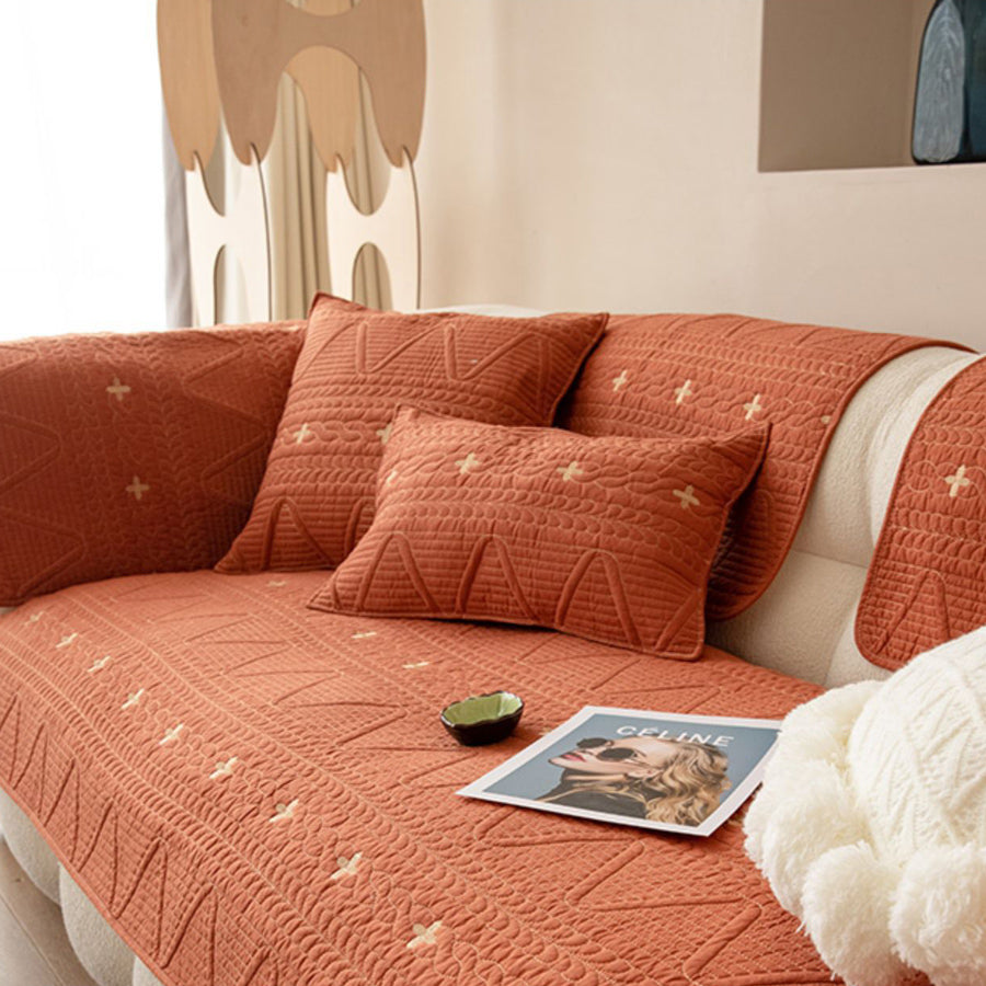 4color knit stitch cushion