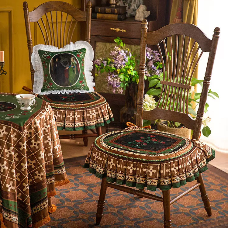 european rose art chair cover