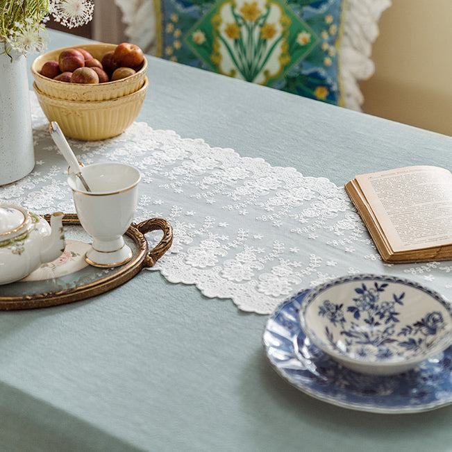 retro flower lace table runner