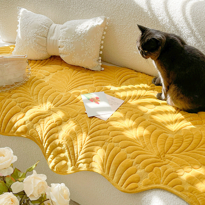 3color leaf stitch sofa cover