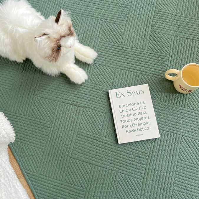 5color cross stitch floor mat