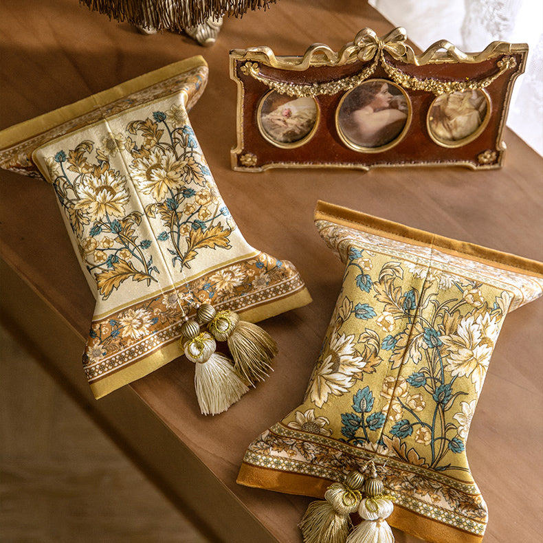 2design retro yellow flower tissue case