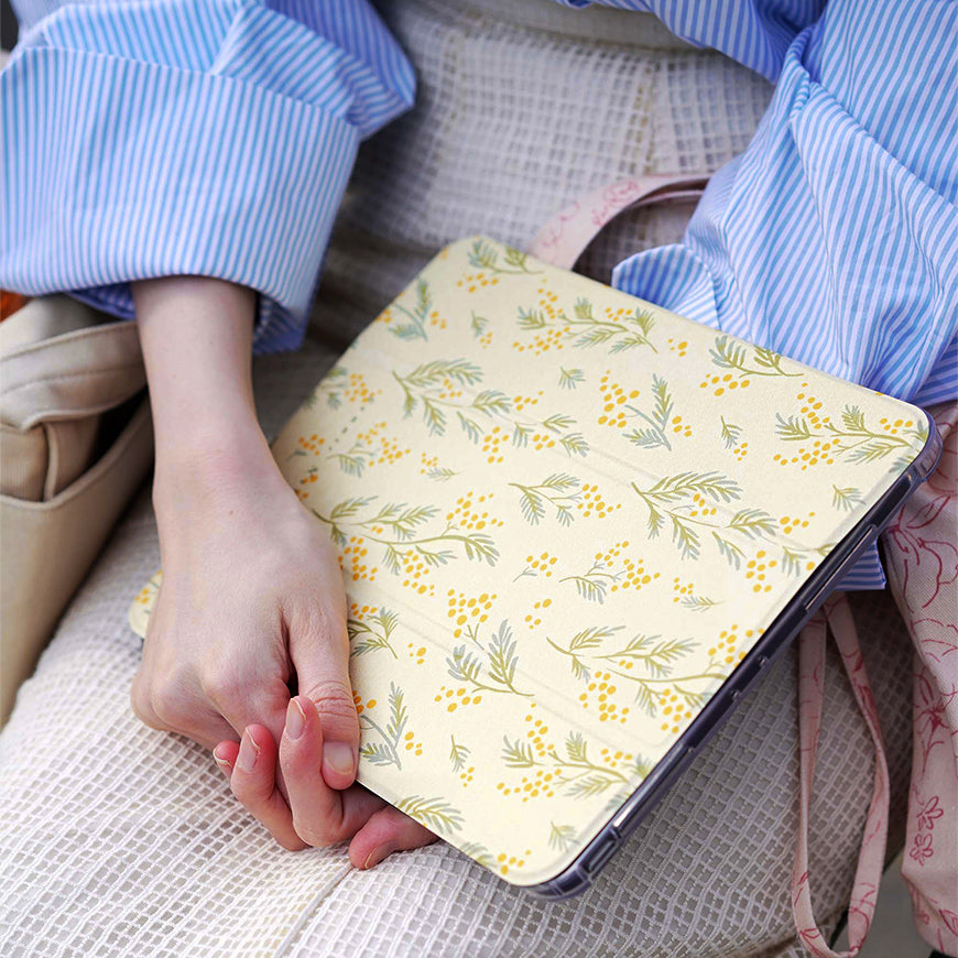 yellow mimosa iPad case