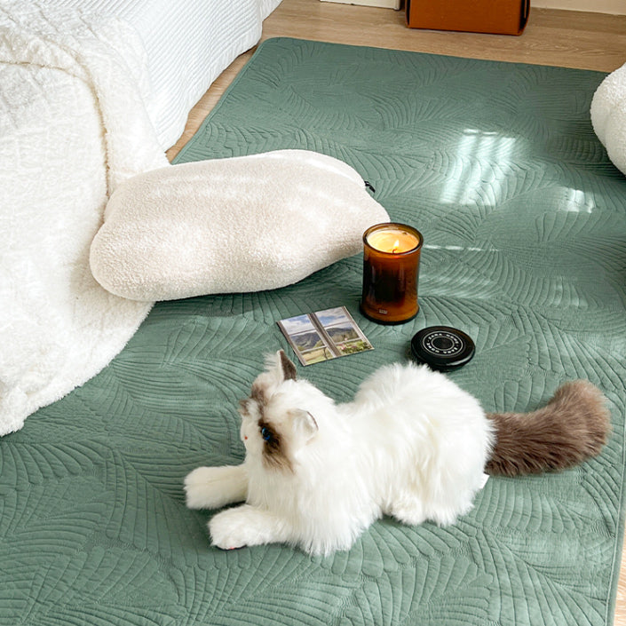 6color leaf stitch floor mat