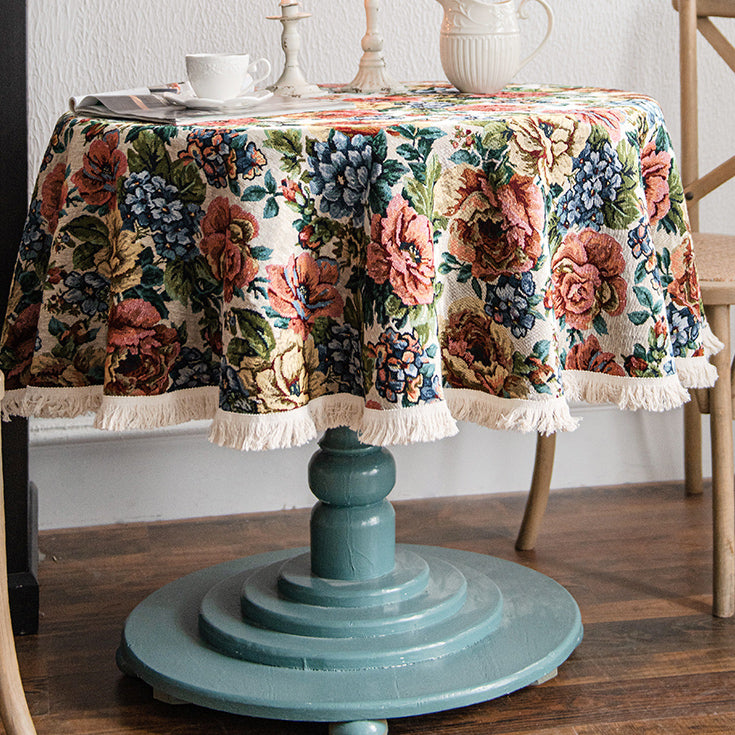 french garden flower table cloth