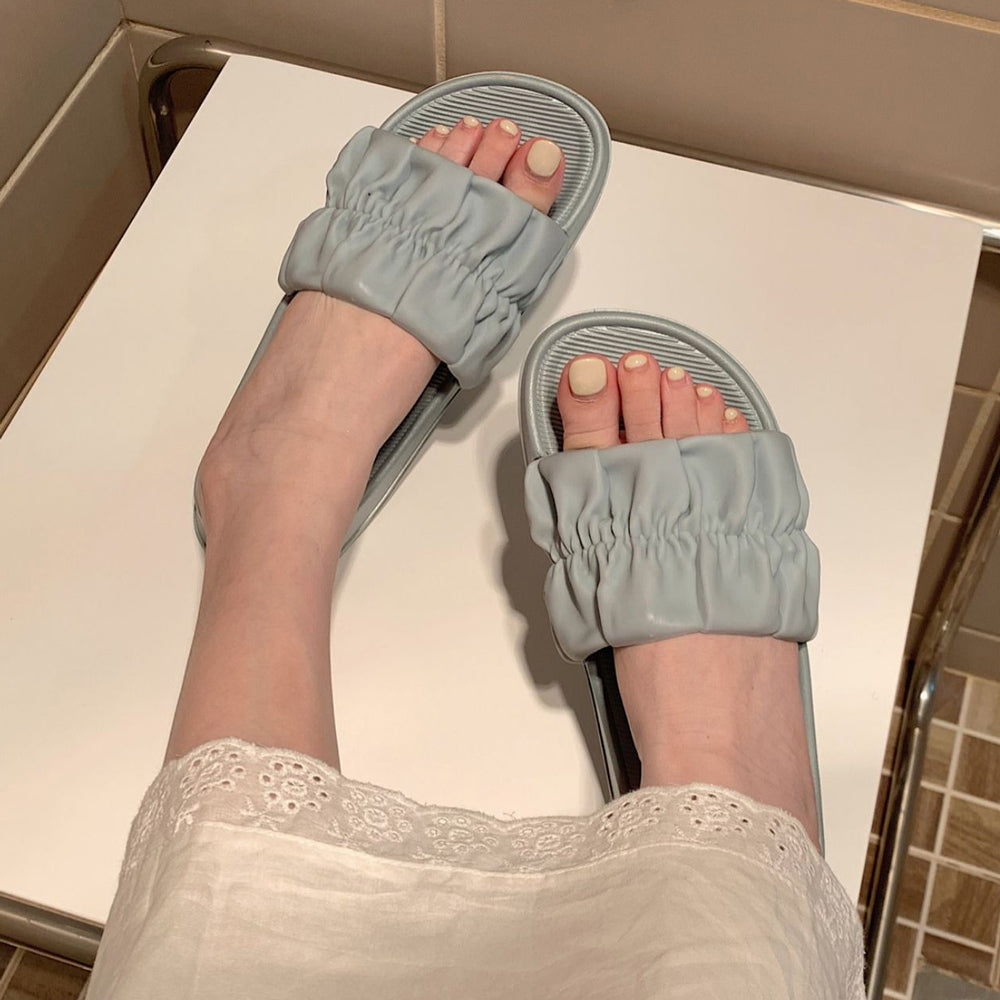 3color gather rubber roomshoes