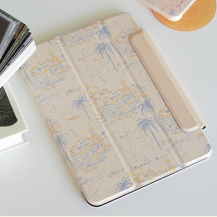 sunset harbor iPad case