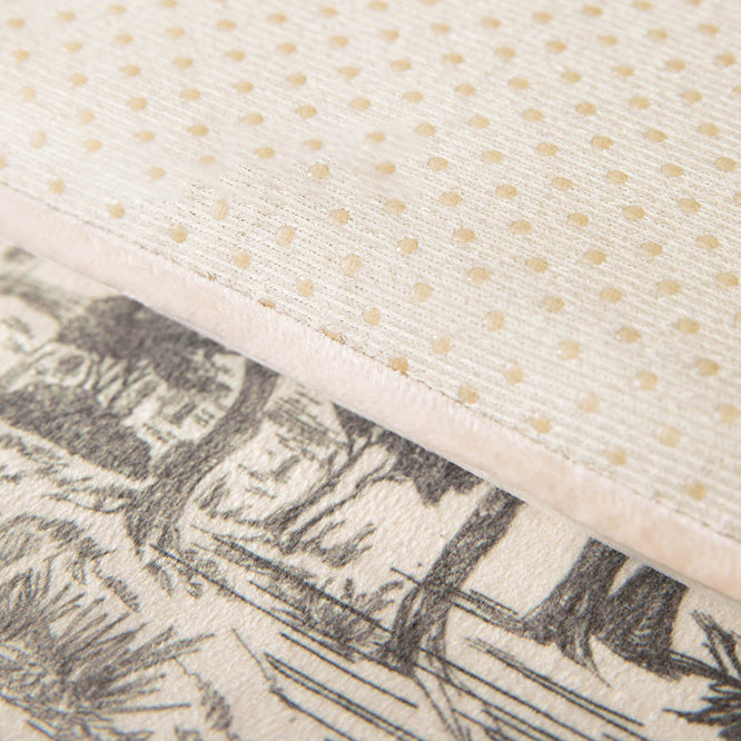 black toile de Jouy square cushion