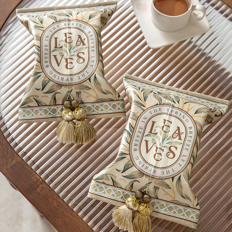 leaves art logo tissue case