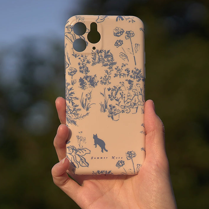 blue cat iPhone case