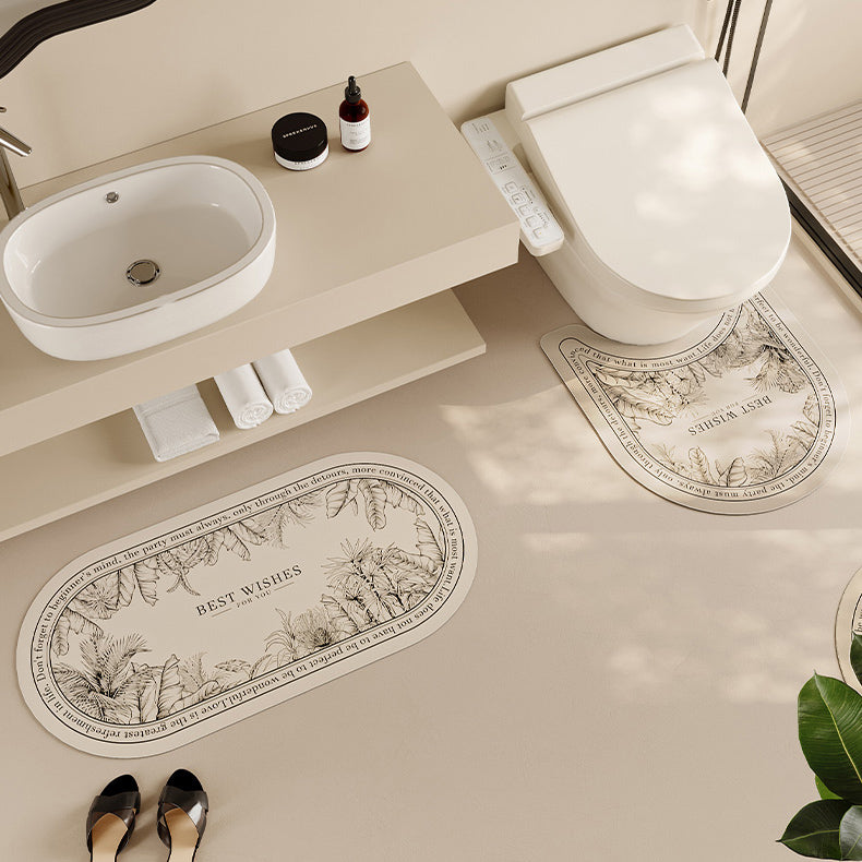 lucky logo luxury toilet mat