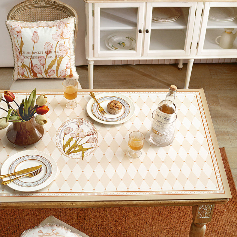 pink tuilp everthing square table mat