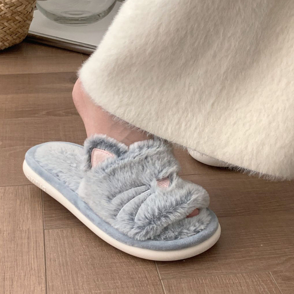 3color fur cat roomshoes