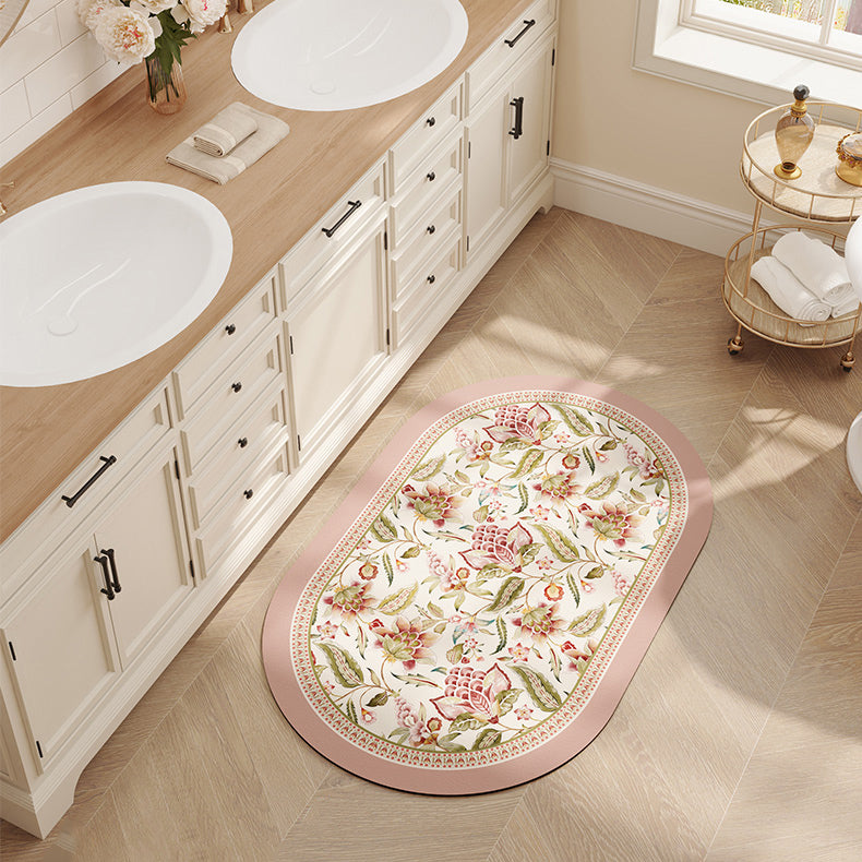 pink like a dream flower bath mat