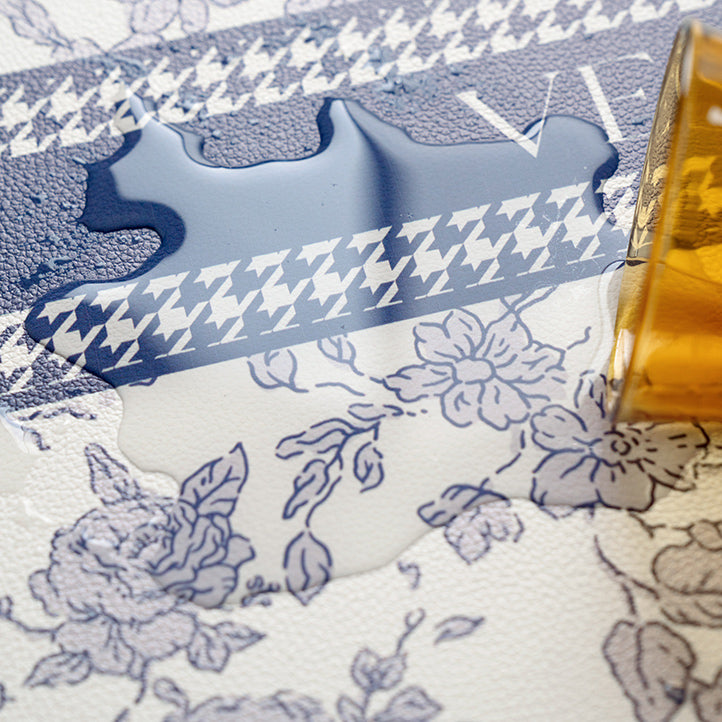 2color french flower velvety table mat