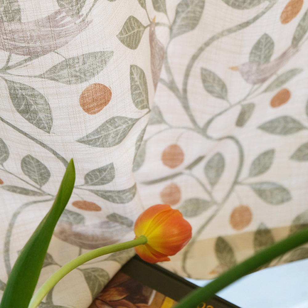 fresh orange curtain