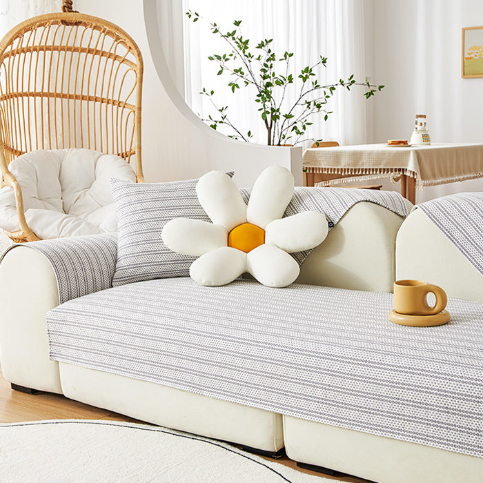 4color simple border sofa cover