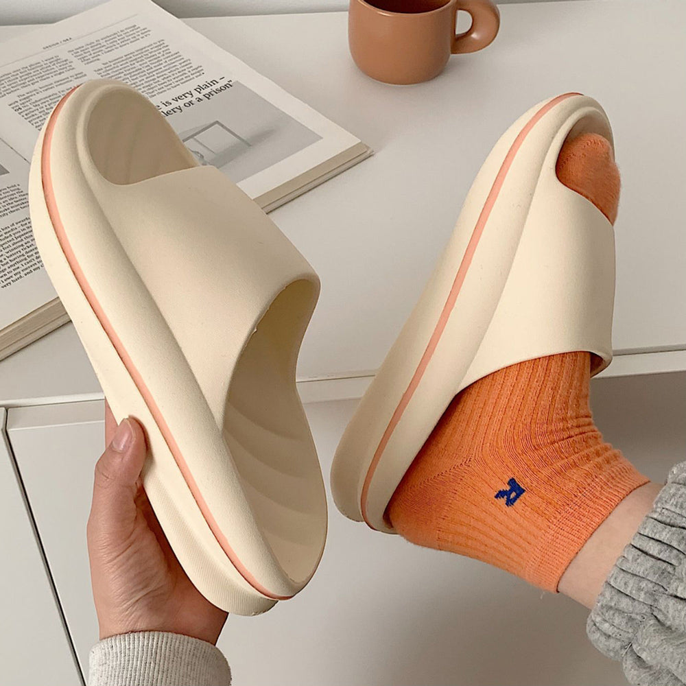 3color single line rubber roomshoes