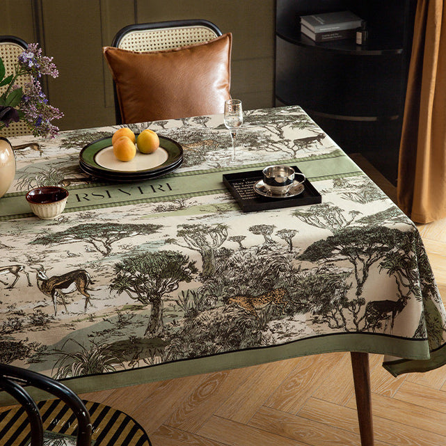 green persevere logo table cloth