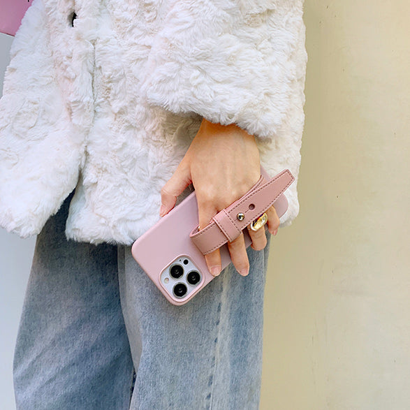 pink leather belt iPhonecase