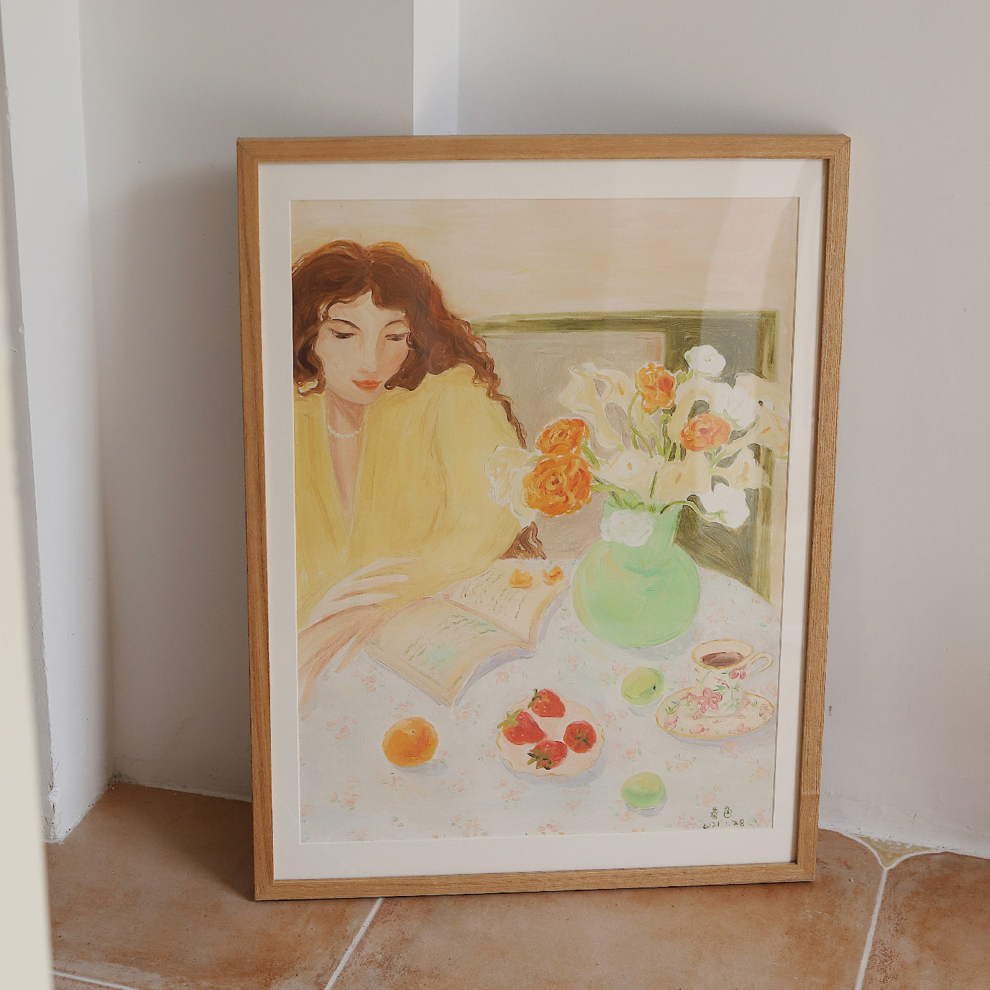 spring afternoon art poster & frame SET