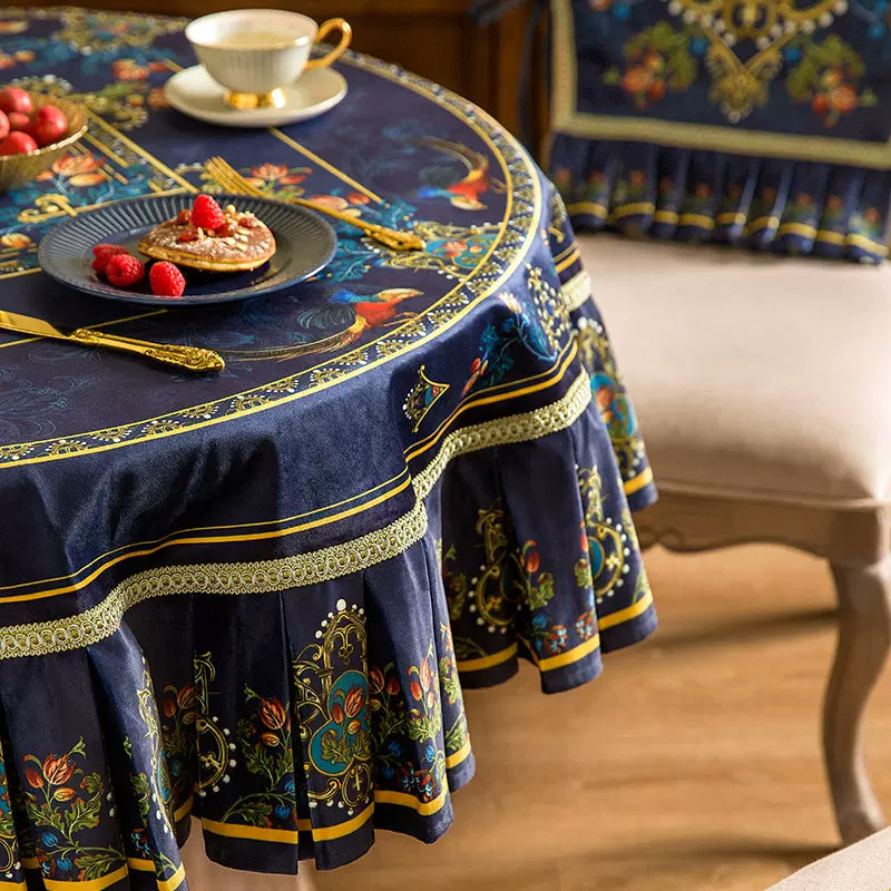 american pheasant round table cloth